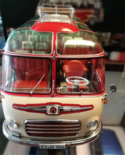 for Schuco for Mercedes for Benz for Setra S6 for Fischer 1956 red 1:18 Model - Picture 9 of 13