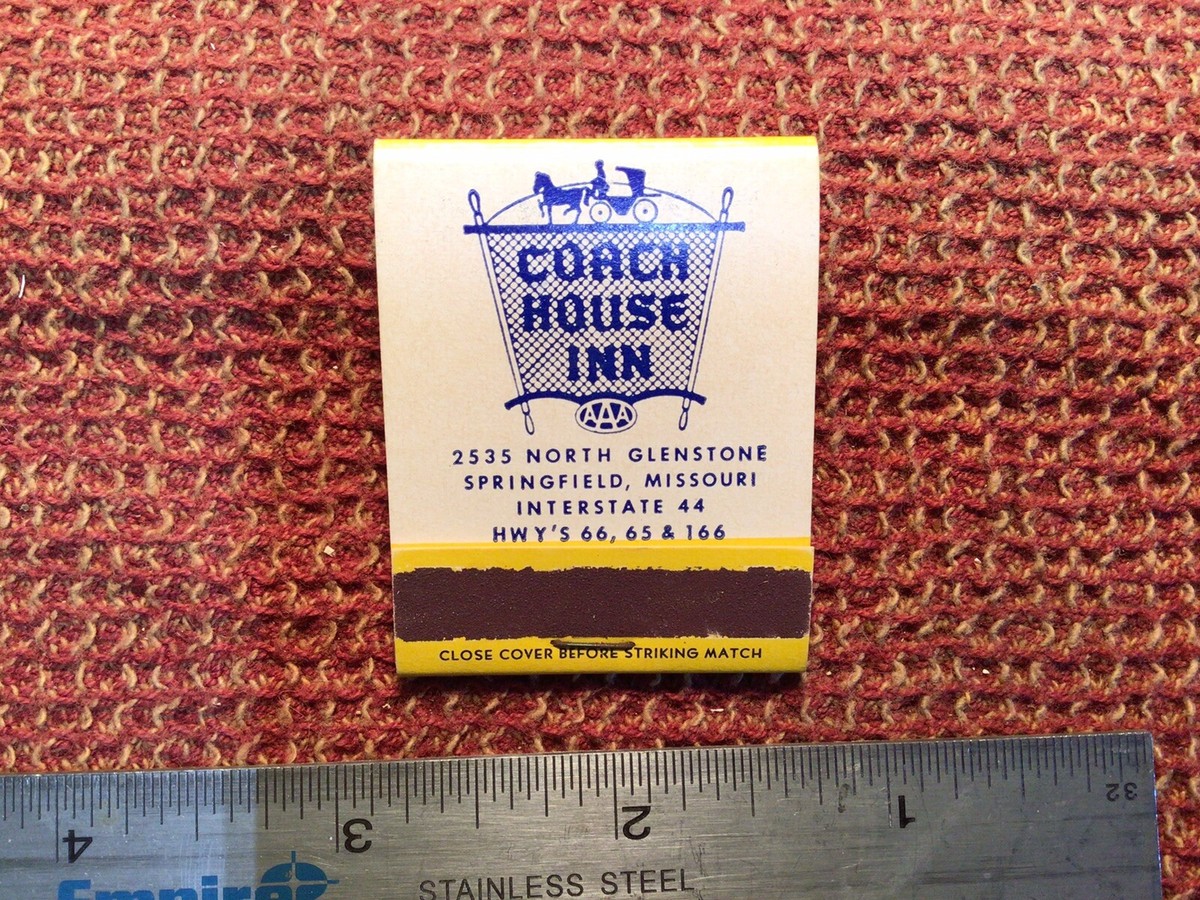 Vintage Matchbook Best Western Coach House Inn Springfield