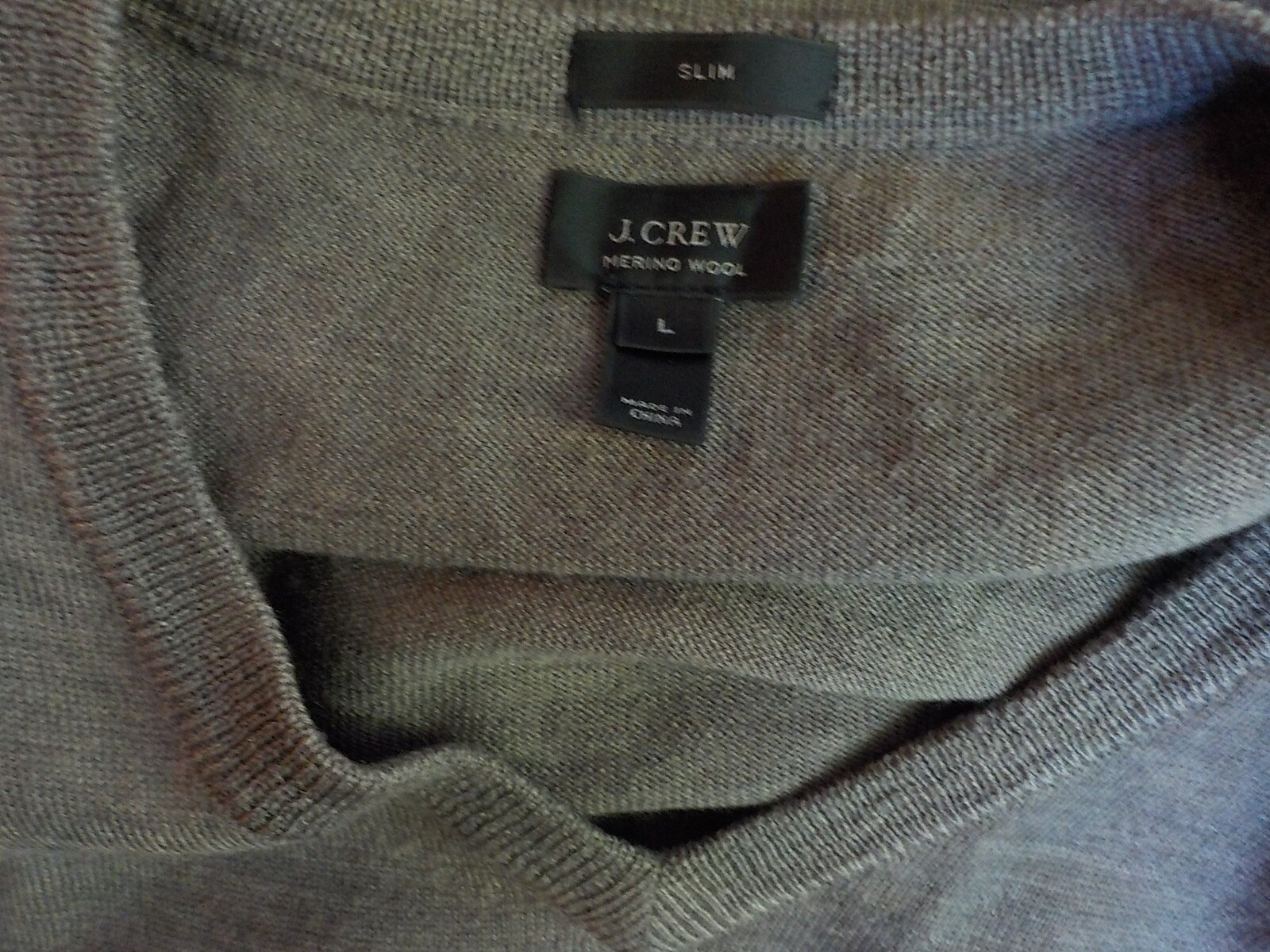 J. CREW V-Neck Solid Pullover Sweater Lt Brown Me… - image 4