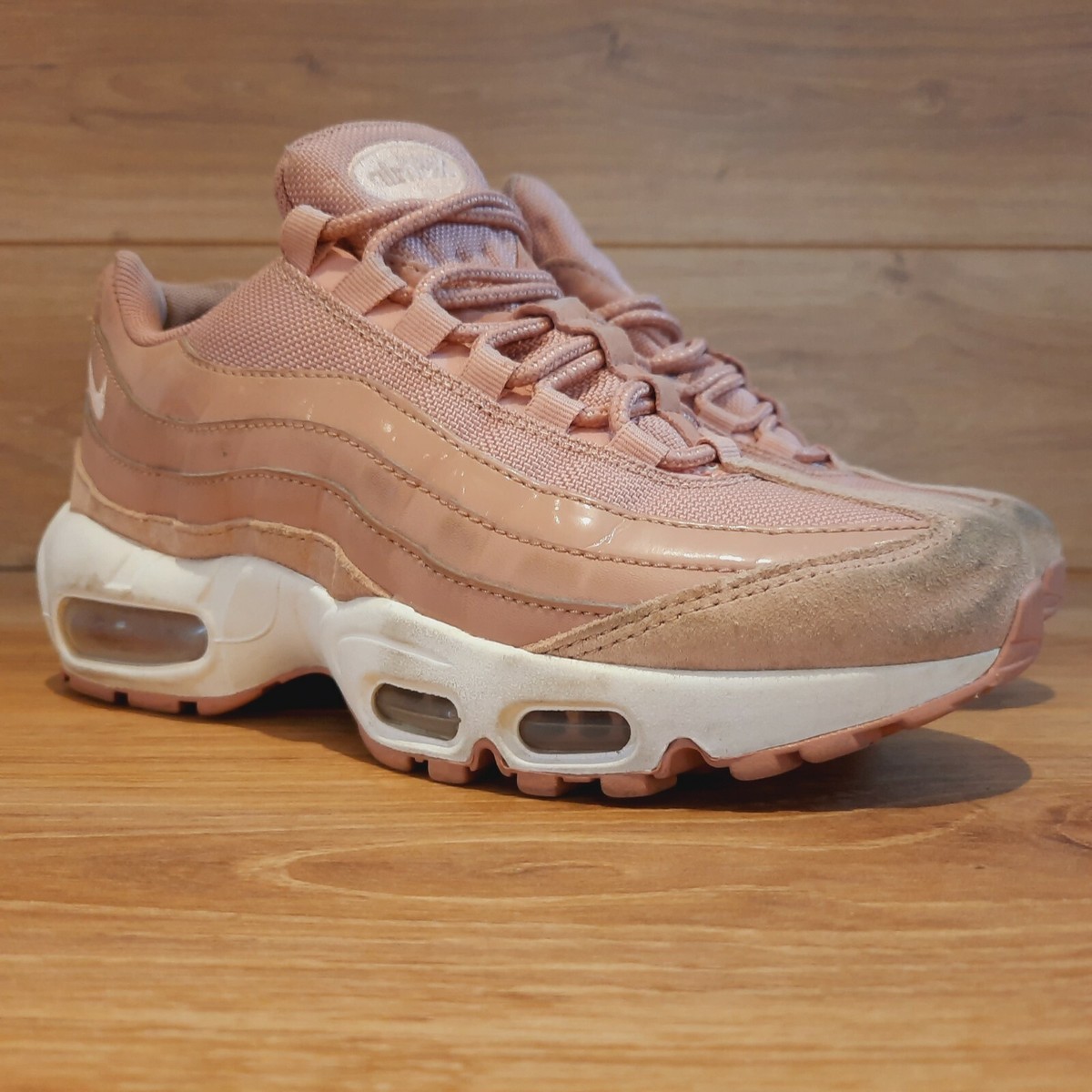 Nike Air Climax Trainers Pink Peach Bubbles Women's Ladies UK EU