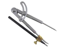 Taytools 469485 6” Firm Joint Dividers Compass Brass Pencil Holder Crbd Scriber