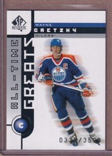2001-02 SP Authentic All-Time Greats #101 Wayne Gretzky /3500 - Edmonton Oilers