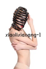 Masquerade Faux Leather Hood Hollow Mask Headgear head Harness Halloween Cosplay