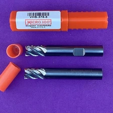 MICRO 100   VHS-375-5  Carbide  3/8" End Mill; 5 flutes🎯Machinist