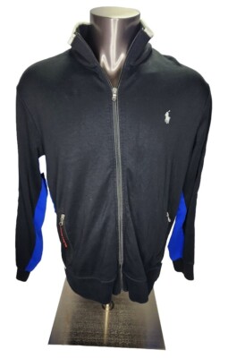 Polo Jacket SZ XL Men's Ralph Lauren Full Zip Jacket Track Black