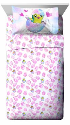 Hatchimals 3 Piece Twin Sheet Set -Super Soft Kid s Bedding Set NEW