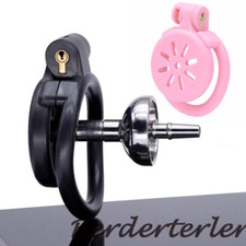 Flat Chastity Cage Negative CB Lock tube Pink Removable CB Lock Chastity Device