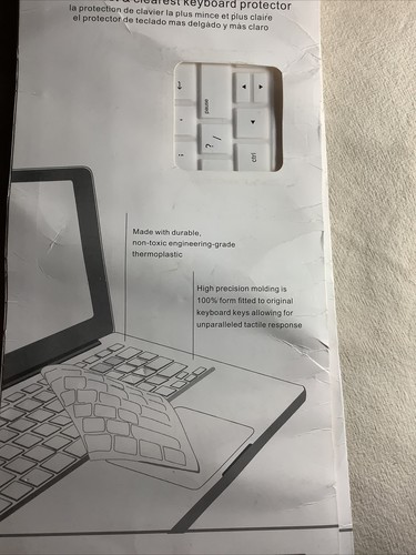 Keyboard Guard Silicone Laptop Keyboard 15-17" White with Black Print - 第 3/5 張圖片