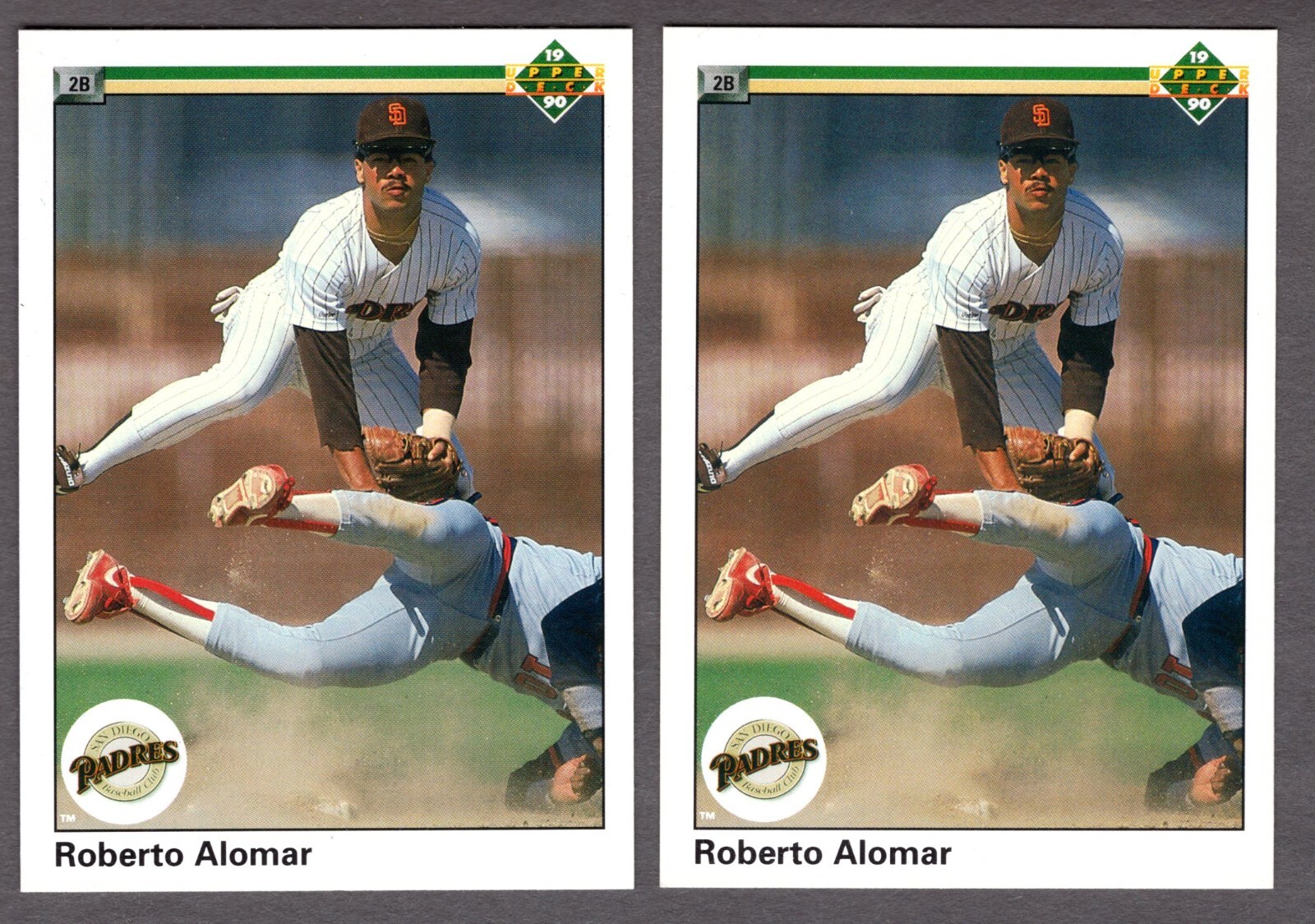 (2) 1990 UPPER DECK ROBERTO ALOMAR CARD #346 LOT **NM-MT** SAN DIEGO PADRES