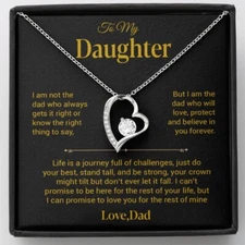 To My Daughter Necklace, Gift for Daughter from Dad, Father Daughter Necklace