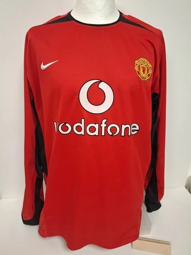 MANCHESTER UTD MAN UTD 2002/03 NIKE SIZE XL 7 RONALDO LONG SLEEVE CHAMPION SHIRT