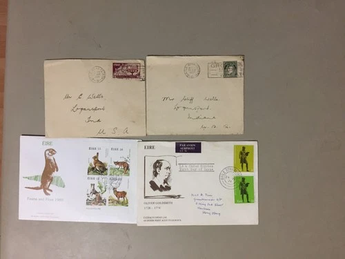 Four Ireland covers:2X '30,2X fdc
