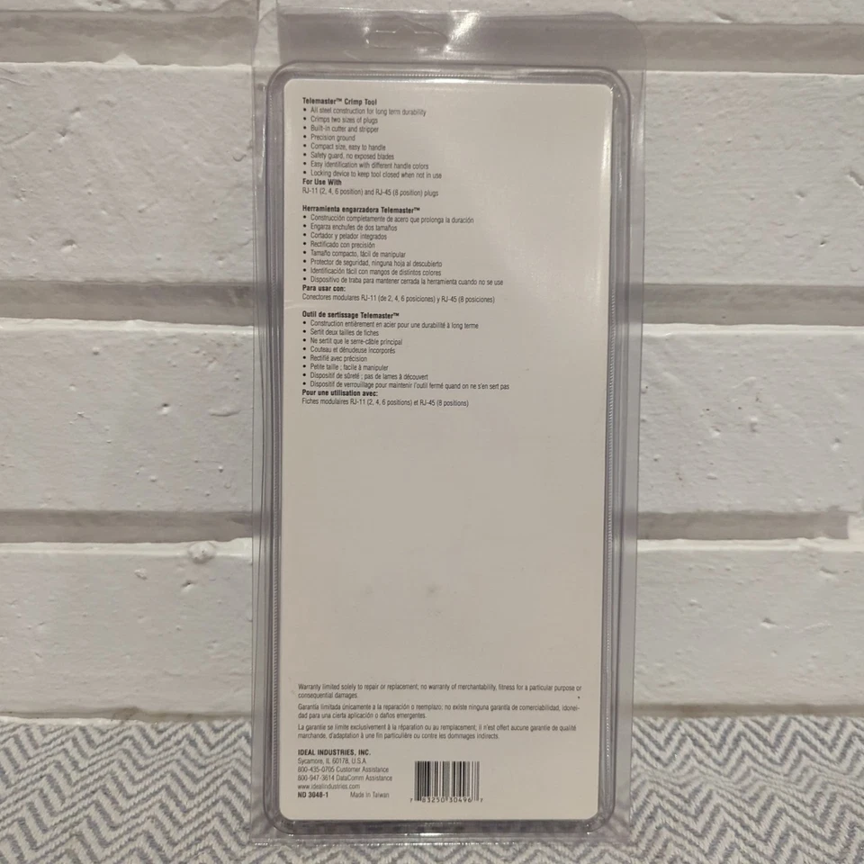 IDEAL 30-496 Telemaster RJ-11/RJ-45 Tool CAT5 CAT5e CAT6 CAT3 For Voice Data New - Image 4 of 4