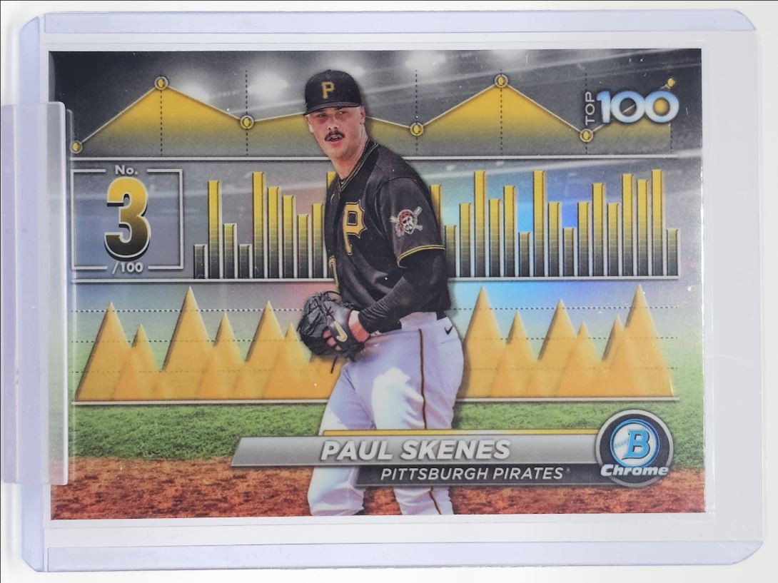 PAUL SKENES 2024 BOWMAN CHROME SCOUTS TOP 100 REFRACTOR PIRATES Q4060