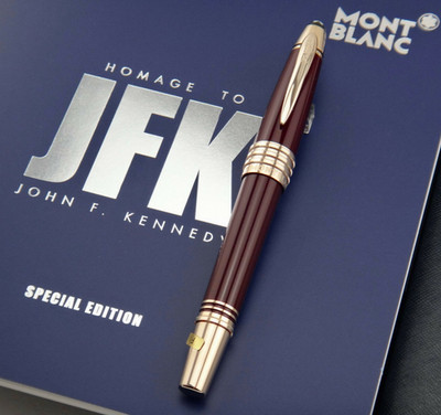 Montblanc JFK 163 Burgundy Rollerball Pen Limited Edition Luxury Sign Gift Boxed