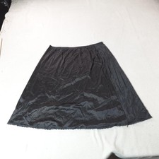 Vintage Vanity Fair Slip Skirt Womens Large Black Whimsi Goth Lace Half Slip