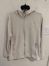 The North Face Women's Full-Zip Fleece Jacket Hoodie Sz XL light Beige Cream