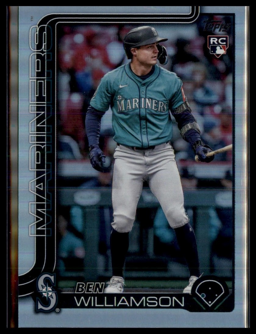 2025 Topps Update Ben Williamson Rookie #US130 Rainbow Foil Seattle Mariners