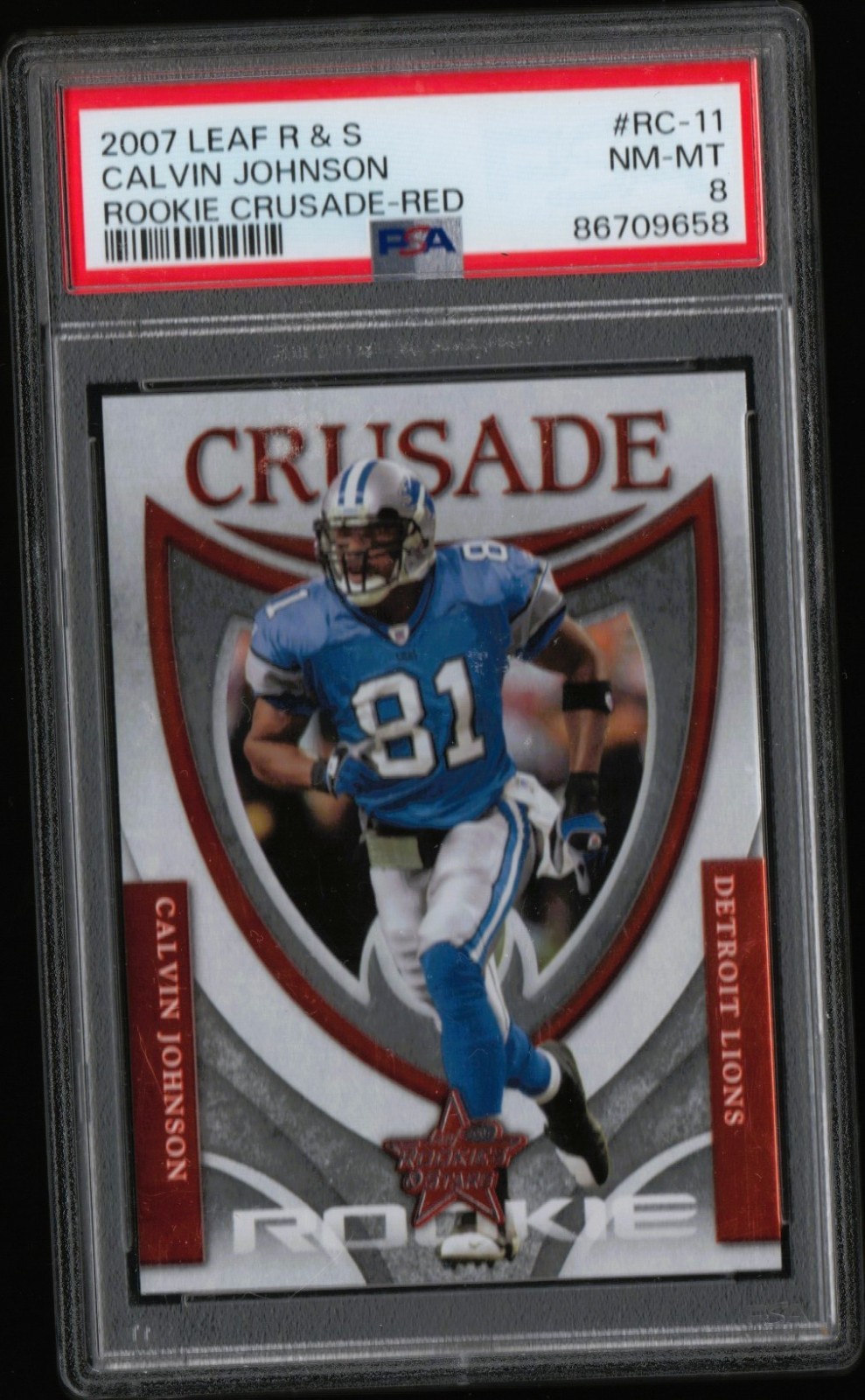 Calvin Johnson Leaf Rookies & Stars Rookie Crusade #RC11 Base