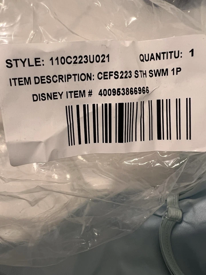 Traje de baño para mujer Disney Store Lilo & Stitch de una pieza azul tropical 1X Foto 3 de 4