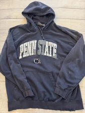 Penn State Hoodie Sweatshirt Mens XL Blue NCAA College Football J America
