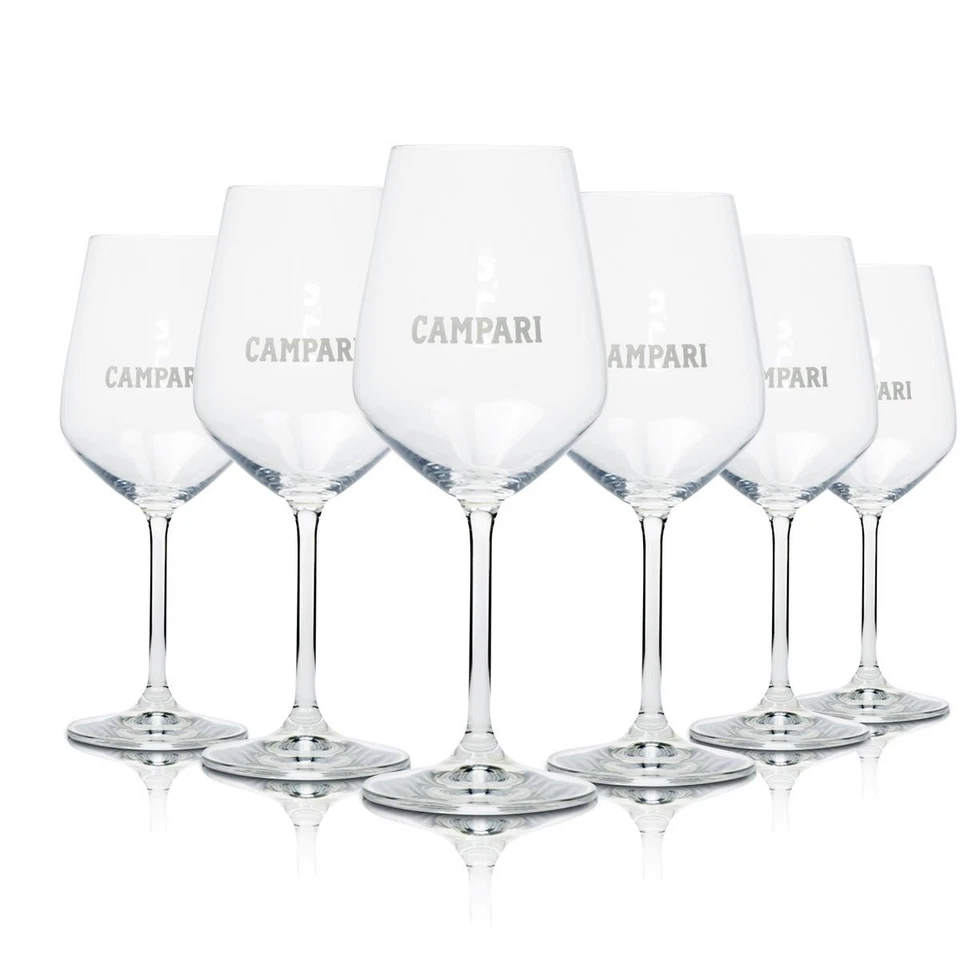 6x Campari Glas 0,48l Stielgläser Amalfi-Edition Aperitif Cocktails Longdrinks - Bild 2 von 4