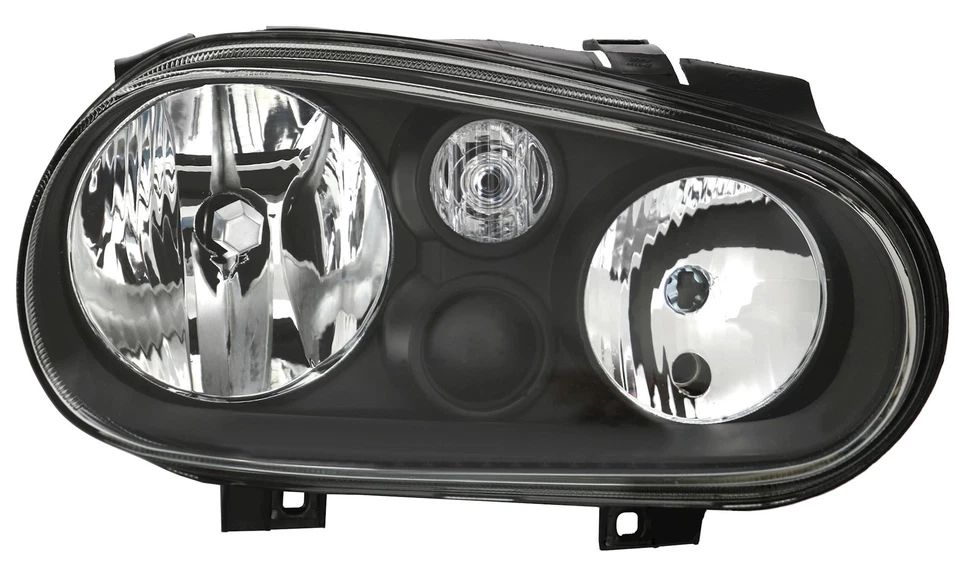 Scheinwerfer Set für VW Golf 4 1997-2003 IV Halogen H1 H7 Schwarz links + rechts - Bild 2 von 4