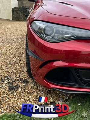 Lot 2 Ailettes de Canards Avant Alfa Romeo Giulia Noir - Photo 1/3