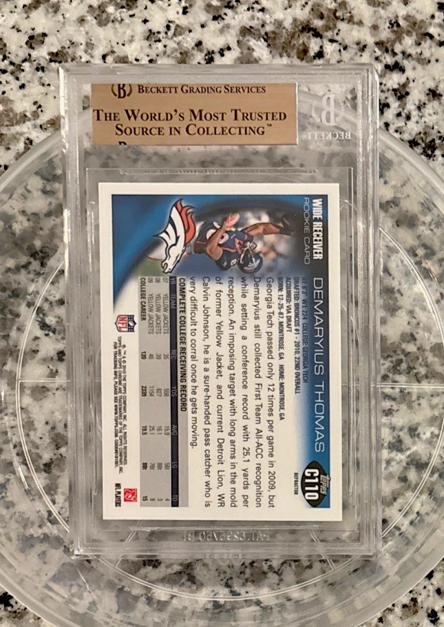 DEMARYIUS THOMAS 2010 Topps Chrome C110 Xfractor SP Rookie BGS 9.5 Broncos - Image 2 of 2