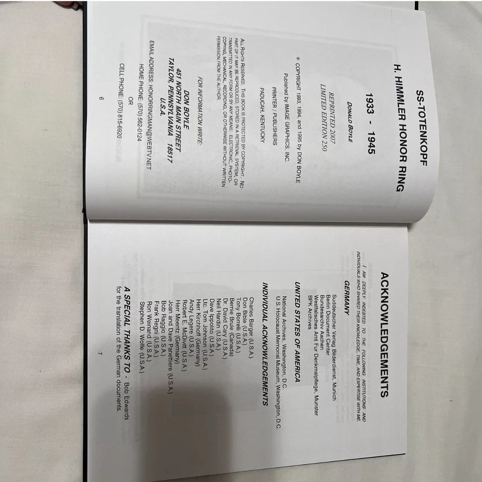 SS Totenkopf H. Himmler Honor Ring 1933-1945 Don Boyle - Image 2 of 4