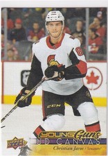 17/18 UD SERIES 2 CANVAS CHRISTIAN JAROS YOUNG GUNS RC SP ROOKIE #222
