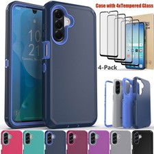 For Samsung Galaxy A17 Heavy Duty Shockproof Case Hard Cover Screen Protector
