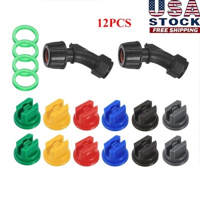 2-Set Sprayer Nozzle Kit, 110 Degree 0.15-0.6mm Pore Flat Fan