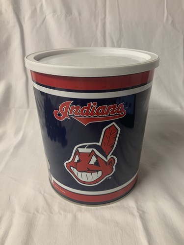 Cleveland Indians 8” Tin With Lid - Picture 3 of 5