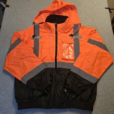 Radians Radwear Hi Vis Safety Jacket Type R Class 3 Mens Large Hooded Workwear