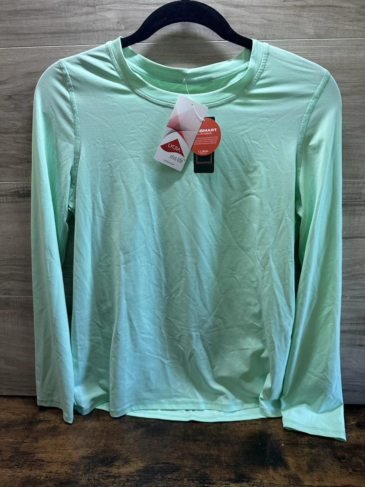 L.L.Bean Women’s XS SunSmart UPF 50+ Beach Glass Long Sleeve Performance NWT