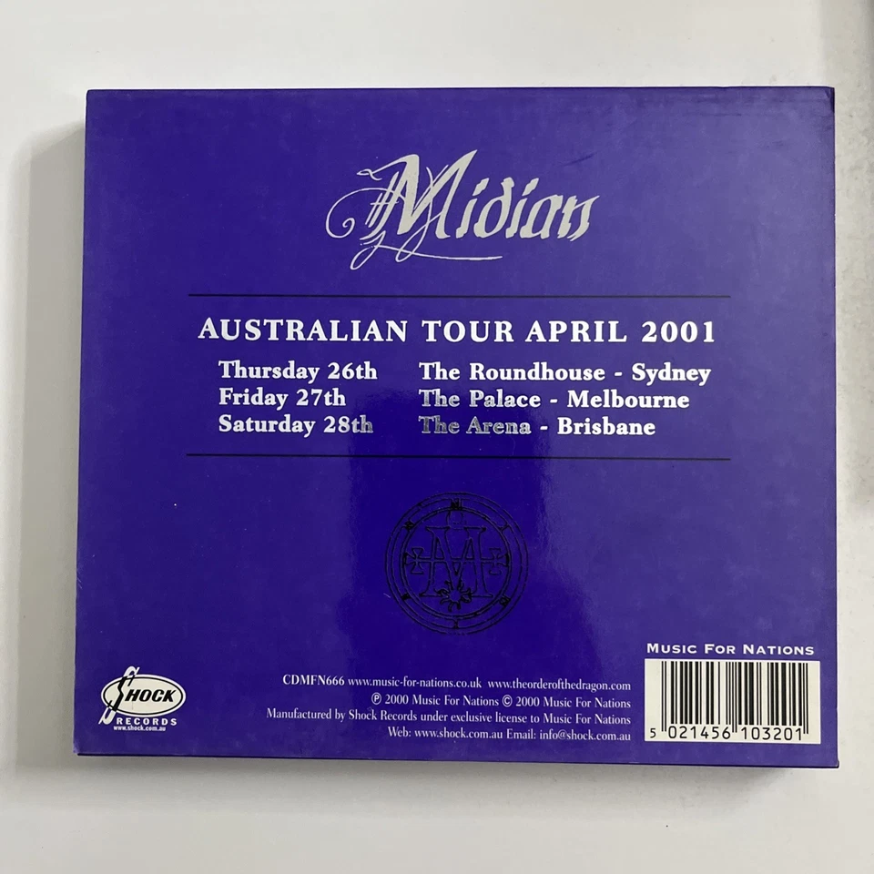 Cradle Of Filth - Edición Midian Australian Tour (CD, 2000) CDMFN666 Foto 3 de 4