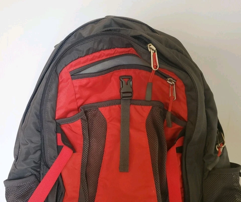 Mochila The North Face Recon roja funda para computadora portátil senderismo camping senderismo escuela Foto 4 de 4