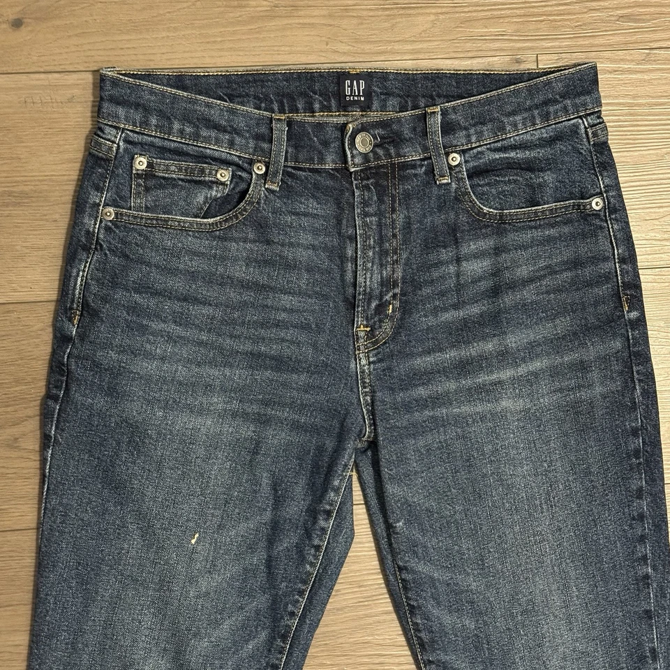 Pantalones de mezclilla GAP para mujer 28 azules Best Girlfriend índigo oscuro elásticos bolsillos Foto 2 de 4