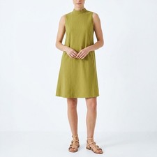 NWT Eileen Fisher Organic Cotton Pucker Mock Neck Dress, 2 Colors, Size PP-3X