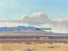 Maynard Dixon - Whetstone Mountains Arizona 1944 - 13x19 Print REPRODUCTION