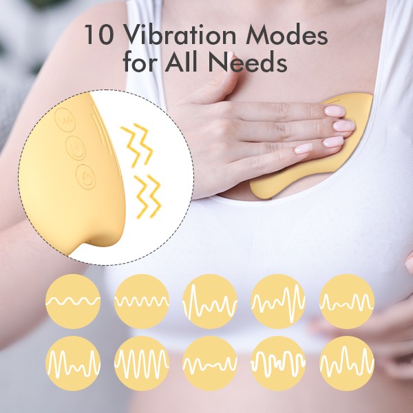 1-Warming Lactation Massager 2-in-1 Soft Breast Massager For Breastfeeding QEXT