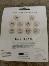 Rae Dunn 10 Piece Wood Milestone Disc for All The First Holidays Baby Photo