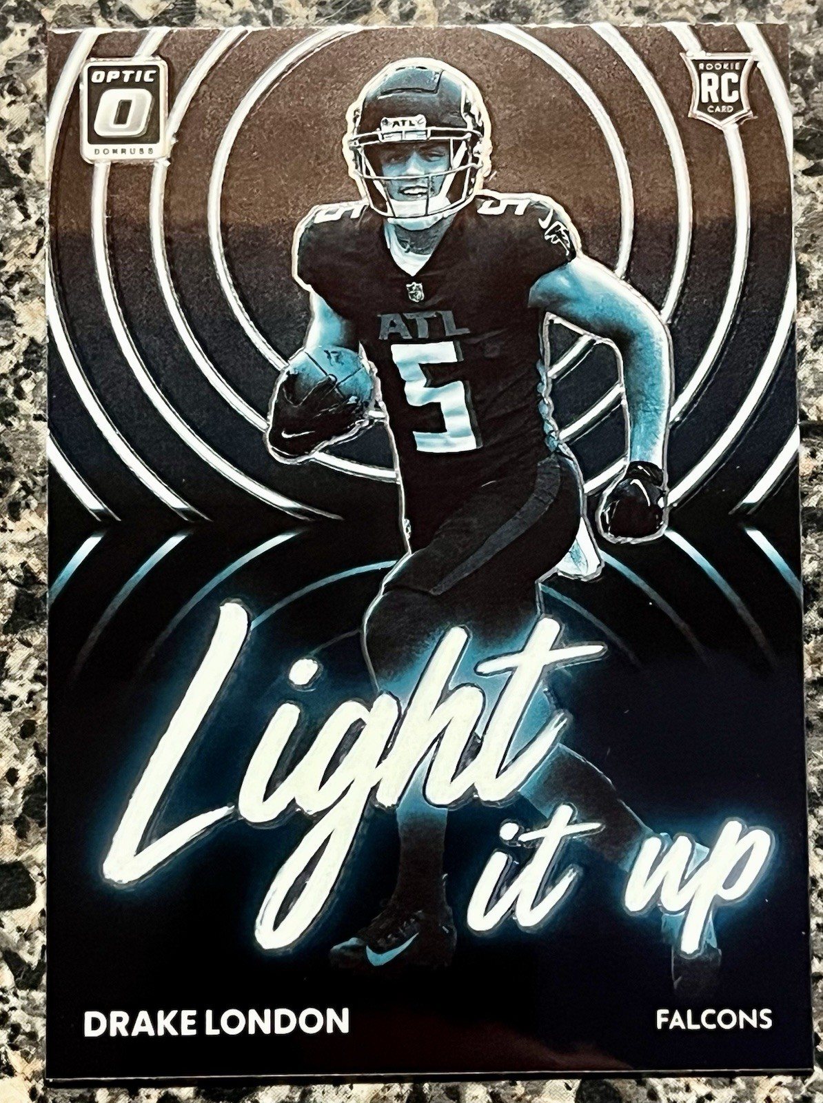 Drake London - 2022 Panini Optic #LU-14 - Light It Up Rookie - Falcons RC