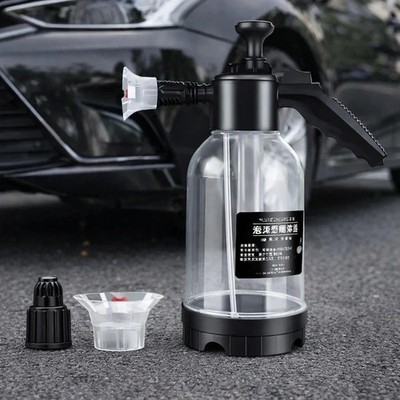 2L Hand Pump Foam Sprayer Snow Foam Cannon Car Wash Bottle 2  Nozzles