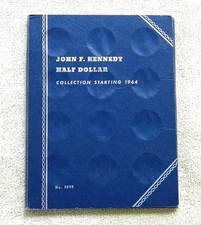 WHITMAN #9699 JOHN F. KENNEDY HALF DOLLAR COIN FOLDER  STARTING 1964 NO COINS