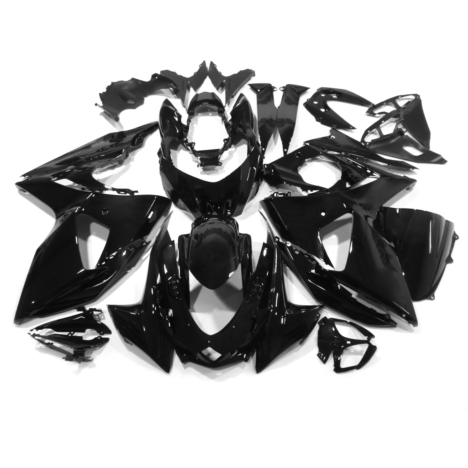 For 2009-2016 Suzuki GSXR1000 ABS Injection Bodywork Fairing Kit Glossy Black US