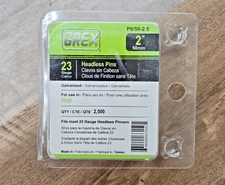 Grex 23 Gauge 2"  Headless Pins (2,500 ct)