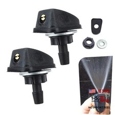 2 PCS Front Windshield Washer Nozzle Kit - Adjustable Fan Shape Spray Wiper