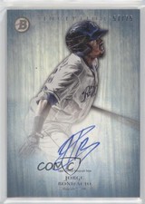 2014 Bowman Inception Prospect Auto Blue 57/75 Jorge Bonifacio #PA-JBO Auto 1u6
